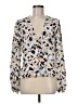 A.L.C. 100% Silk Ivory Long Sleeve Silk Top Size 8 - photo 1