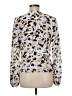 A.L.C. 100% Silk Ivory Long Sleeve Silk Top Size 8 - photo 2