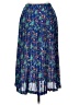 Alfred Dunner 100% Polyester Print Blue Casual Skirt Size 10 - photo 1