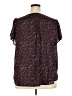Monday Fun 100% Polyester Stars Burgundy Short Sleeve Blouse Size 2X - photo 2