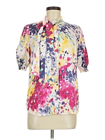 Love Moschino Short Sleeve Silk Top (view 1)