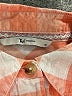TU 100% Cotton Checkered-gingham Orange Long Sleeve Button-Down Shirt Size 12 - photo 7