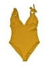 L Space Solid Yellow One Piece Swimsuit Size 6 - photo 1
