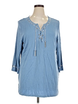 Jm Collection 3/4 Sleeve Blouse