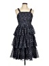 Nordstrom 100% Polyester Stars Blue Cocktail Dress Size 10 - photo 1