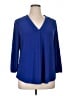 TWO by Vince Camuto Blue 3/4 Sleeve Blouse Size XL - photo 1
