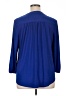 TWO by Vince Camuto Blue 3/4 Sleeve Blouse Size XL - photo 2