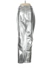 7 For All Mankind 100% Polyurethane Metallic Silver Track Pants Size M - photo 2
