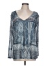 Skye's The Limit Blue Long Sleeve Blouse Size L (estimated) - photo 1