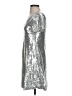Anna-kaci 100% Polyester Metallic Silver Cocktail Dress Size S - photo 5