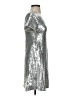 Anna-kaci 100% Polyester Metallic Silver Cocktail Dress Size S - photo 4