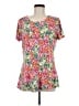 North Style Pink Short Sleeve Blouse Size M - photo 1