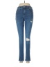Express Hearts Blue Jeans Size 6 - photo 1