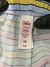Justice 100% Polyester Stripes White Board Shorts Size 14 - photo 3