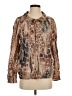 St. John 100% Polyester Animal Print Brown Jacket Size S - photo 1