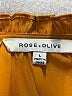 Rose + Olive Orange Short Sleeve Blouse Size L - photo 7