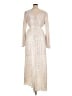 Guess 100% Polyester Metallic Tan Cocktail Dress Size 16 - photo 2