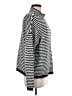 By Anthropologie Stripes Silver Gray Turtleneck Sweater Size M - photo 4