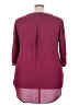 Cato 100% Polyester Burgundy 3/4 Sleeve Blouse Size 22-24W - photo 2