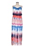 Bisou Bisou 100% Polyester Tie-dye Pink Blue Casual Dress Size 8 - photo 1