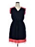 En Focus Studio 100% Polyester Color Block Blue Casual Dress Size 14W - photo 1