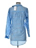Dotti 100% Cotton Polka Dots Blue Long Sleeve Blouse Size L - photo 2