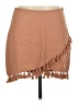 Fate Solid Tan Casual Skirt Size M - photo 1