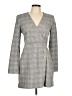 Zara 100% Polyester Houndstooth Gray Casual Dress Size L - photo 1