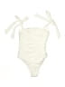 Minkpink Solid Ivory White One Piece Swimsuit Size S - photo 2