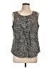 Croft & Barrow 100% Polyester Gray Sleeveless Blouse Size L - photo 1