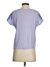 Mango Solid Blue Short Sleeve T-Shirt Size XXS - photo 2