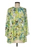 Susan Graver 100% Polyester Green 3/4 Sleeve Blouse Size M - photo 1