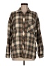 Be Cool Plaid Brown Long Sleeve Button-Down Shirt Size Med - Lg - photo 1