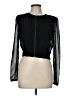 Naked Wardrobe Black Long Sleeve Blouse Size M - photo 1