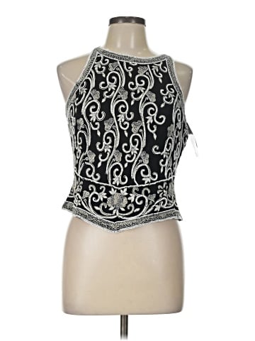 Papell Boutique Evening Sleeveless Silk Top (view 1)