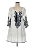 Chic Connection White Casual Dress Size M (petite) - photo 1