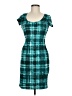 Bailey Blue Plaid Teal Casual Dress Size M - photo 1