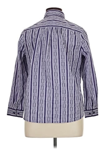Roaman's 3/4 Sleeve Button-Down Shirt (view 2)