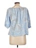 CeCe Blue 3/4 Sleeve Blouse Size L (estimated) - photo 2