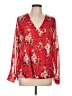 Kut from the Kloth 100% Polyester Red Long Sleeve Blouse Size L - photo 1
