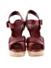 Chloé 100% Cotton Burgundy Wedges Size EU 37 - photo 2