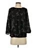 Kaari Blue 100% Polyester Black 3/4 Sleeve Blouse Size S - photo 1