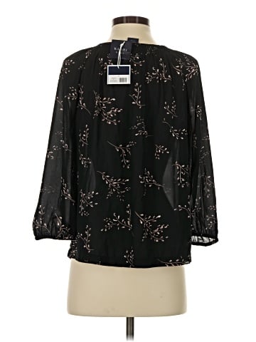 Kaari Blue 3/4 Sleeve Blouse (view 2)