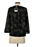 Kaari Blue 100% Polyester Black 3/4 Sleeve Blouse Size S - photo 2
