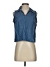Liz Claiborne Blue Sleeveless Button-Down Shirt Size S - photo 1