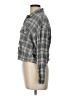 Love Notes 100% Cotton Plaid Gray 3/4 Sleeve Button-Down Shirt Size L - photo 5