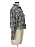 Love Notes 100% Cotton Plaid Gray 3/4 Sleeve Button-Down Shirt Size L - photo 4