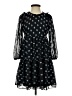 Calvin Klein 100% Polyester Polka Dots Black Casual Dress Size 4 (petite) - photo 1