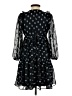 Calvin Klein 100% Polyester Polka Dots Black Casual Dress Size 4 (petite) - photo 2