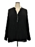 JunaRose Black Long Sleeve Blouse Size 24 - photo 1